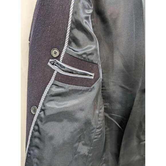 J.Crew Peacoat Women Size 00 Stadium Cloth Wool Blend Double Breasted Nautical - Picture 15 of 16